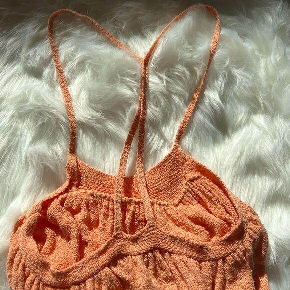 Free People Beach under the stars sweater midi dress orange - Picture 6 of 8